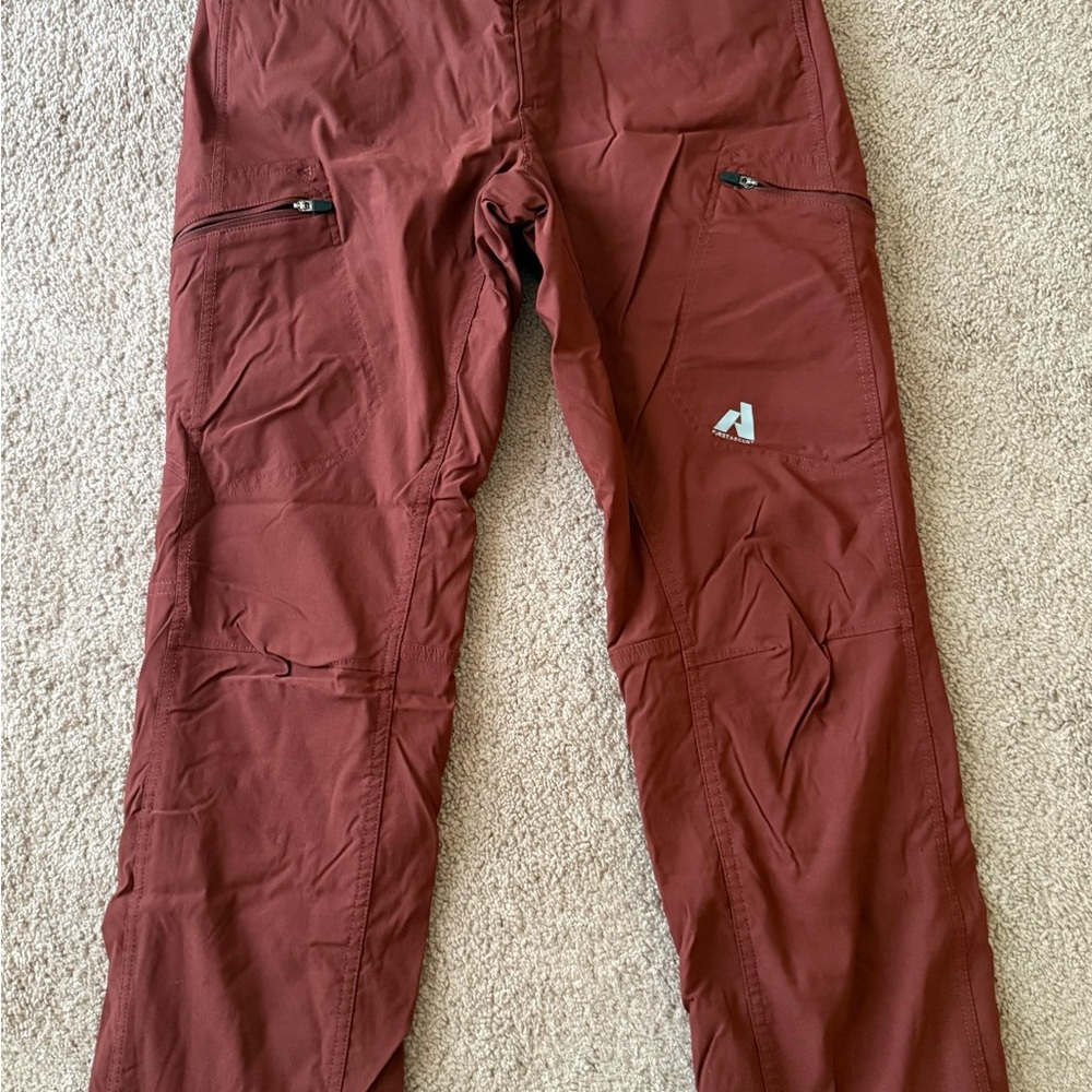 Eddie Bauer Men's Maroon Fleece Lined Pants